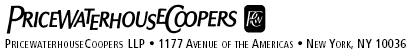 (PRICEWATERHOUSECOOPERS LOGO)