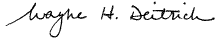 -s- Wayne H. Deitrich