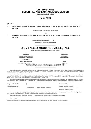 Thumbnail AMD 10-Q Quarterly Report FY2017 