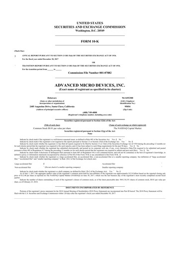 Thumbnail AMD 10-K Annual Report 2017