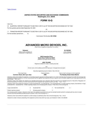 Thumbnail AMD 10-Q Quarterly Report FY2023 