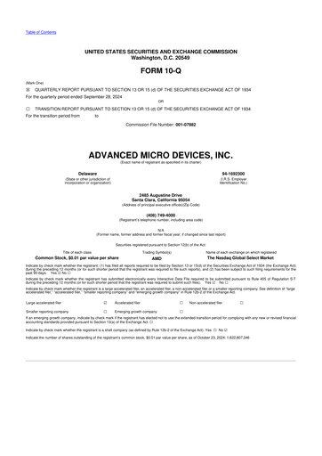 Thumbnail AMD 10-Q Quarterly Report FY2024 