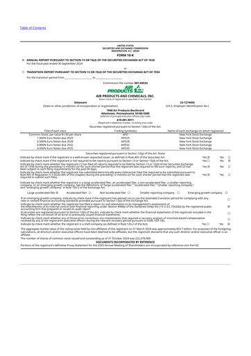 Thumbnail Air Products and Chemicals 10-K Annual Report 2024