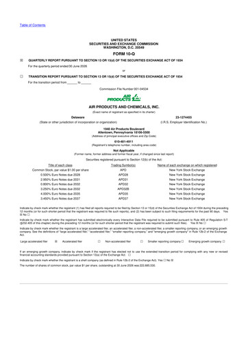 Miniature Air Products and Chemicals 10-Q Rapport trimestriel 2026 