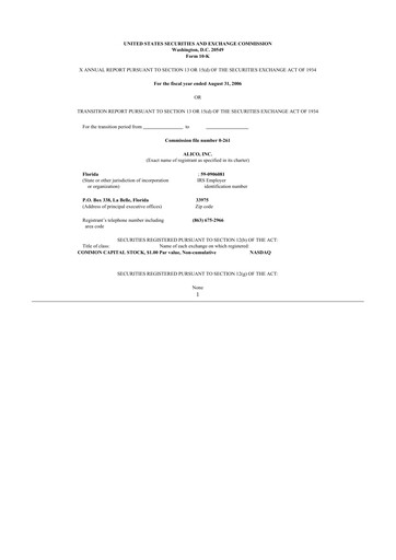 Thumbnail Alico
 10-K Annual Report 