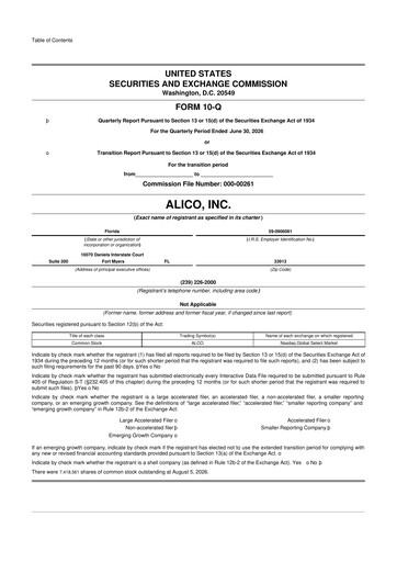 Thumbnail Alico
 10-Q Quarterly Report FY2026 