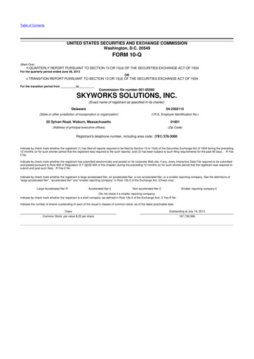 Thumbnail Skyworks Solutions
 10-Q Quarterly Report FY2013 