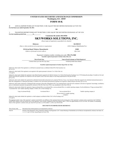 Thumbnail Skyworks Solutions
 10-K Annual Report 2016