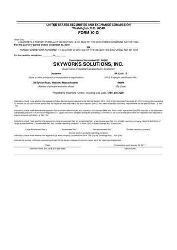 Thumbnail Skyworks Solutions
 10-Q Quarterly Report FY2017 