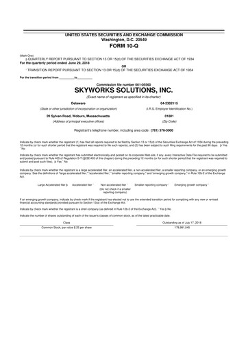 Thumbnail Skyworks Solutions
 10-Q Quarterly Report FY2018 