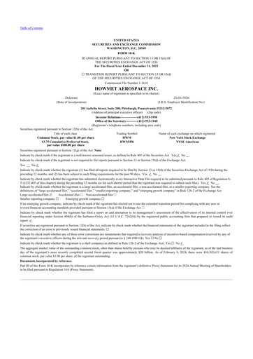 Thumbnail Howmet Aerospace
 10-K Annual Report 2023