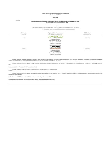 Thumbnail U-Haul 10-Q Quarterly Report FY 