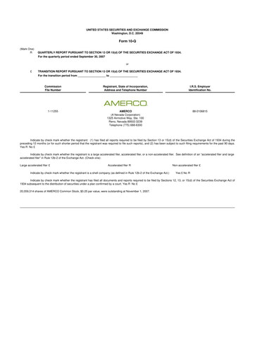 Thumbnail U-Haul 10-Q Quarterly Report FY 