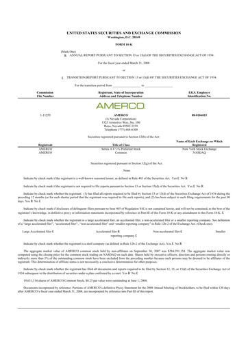 Thumbnail U-Haul 10-K Annual Report 