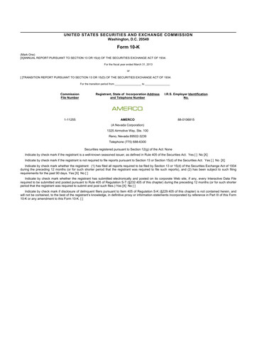 Thumbnail U-Haul 10-K Annual Report 