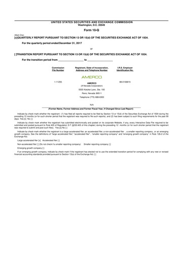 Thumbnail U-Haul 10-Q Quarterly Report FY2018 