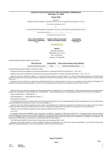 Thumbnail U-Haul 10-K Annual Report 2021