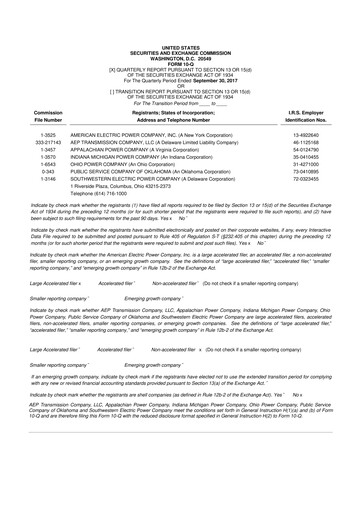 Thumbnail American Electric Power 10-Q Quarterly Report FY2017 