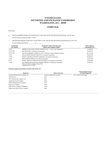 Thumbnail American Electric Power 10-K Annual Report 2017