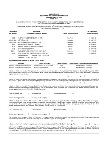 Thumbnail American Electric Power 10-Q Quarterly Report FY2019 
