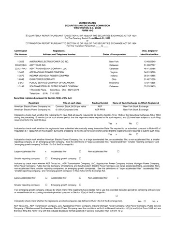 Thumbnail American Electric Power 10-Q Quarterly Report FY2020 