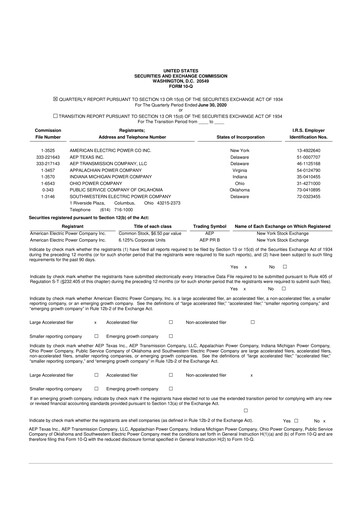 Thumbnail American Electric Power 10-Q Quarterly Report FY2020 