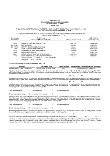 Thumbnail American Electric Power 10-Q Quarterly Report FY2024 