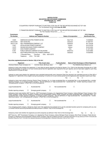 Thumbnail American Electric Power 10-Q Quarterly Report FY2026 