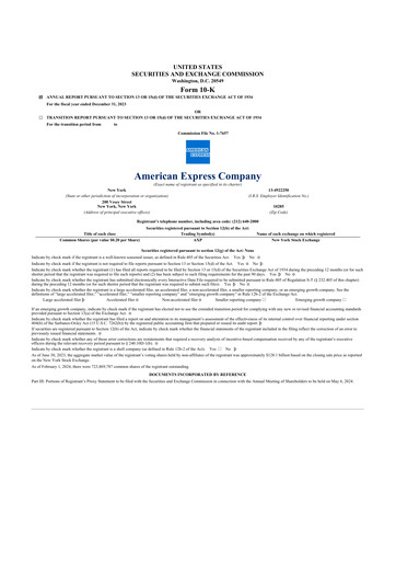 Thumbnail American Express 10-K Annual Report 2023