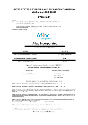Thumbnail Aflac 10-K Annual Report 