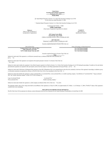 Thumbnail American Airlines 10-K Annual Report 