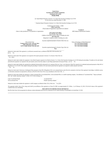 Thumbnail American Airlines 10-K Annual Report 