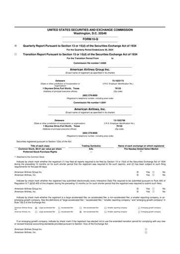 Thumbnail American Airlines 10-Q Quarterly Report FY2024 