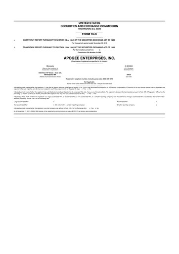 Thumbnail Apogee Enterprises 10-Q Quarterly Report FY2014 