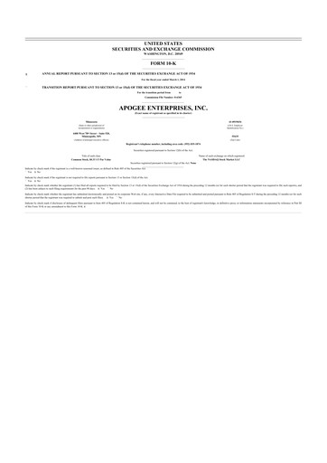 Thumbnail Apogee Enterprises 10-K Annual Report 2014