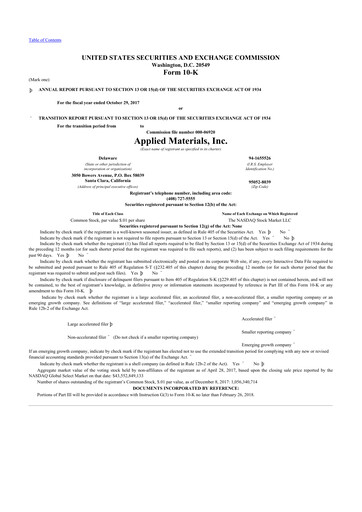 Thumbnail Applied Materials 10-K Annual Report 2017