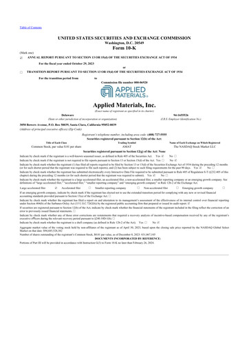 Thumbnail Applied Materials 10-K Annual Report 2023