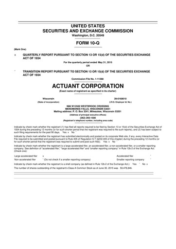 Thumbnail Enerpac Tool Group
 10-Q Quarterly Report FY2015 