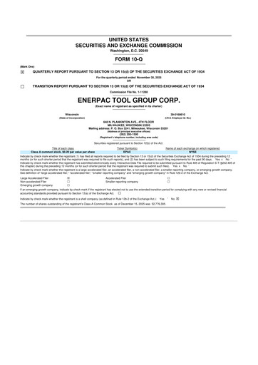 Thumbnail Enerpac Tool Group
 10-Q Quarterly Report FY2026 