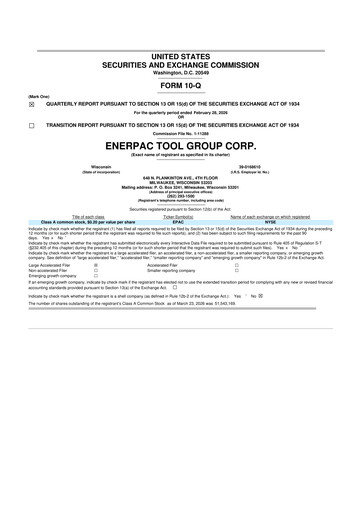 Thumbnail Enerpac Tool Group
 10-Q Quarterly Report FY2026 