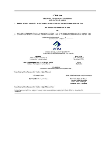 Thumbnail Archer Daniels Midland (ADM)
 10-K Annual Report 