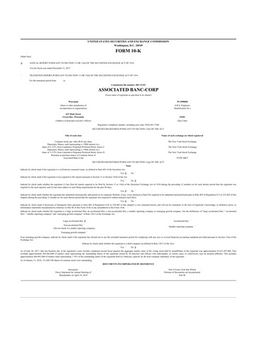Thumbnail Associated Banc-Corp
 10-K Annual Report 2017