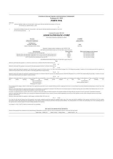 Thumbnail Associated Banc-Corp
 10-K Annual Report 2023