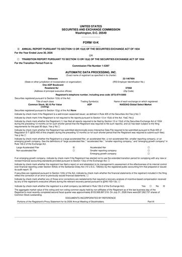 Thumbnail Automatic Data Processing 10-K Annual Report 2026
