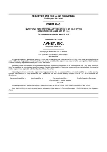 Thumbnail Avnet 10-Q Quarterly Report FY2013 