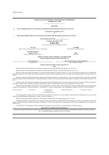 Thumbnail Avnet 10-K Annual Report 2017