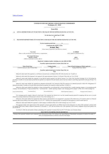 Thumbnail Avnet 10-K Annual Report 2020