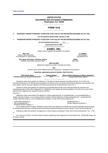 Thumbnail Avnet 10-Q Quarterly Report FY2021 