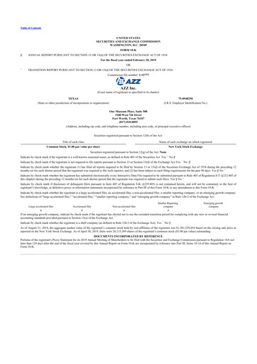 Thumbnail AZZ 10-K Annual Report 2019