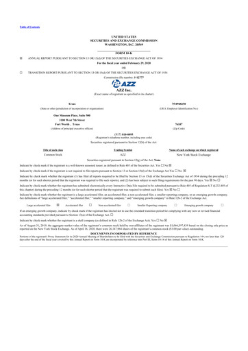 Thumbnail AZZ 10-K Annual Report 2020